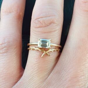 Reserved - Catbird Wwake Diamond Ring & Sofia Zakia 14k Gold Ring Size 4.5-4.75